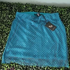 Sincerely Jules Blue Sequin Mini Pencil Skirt